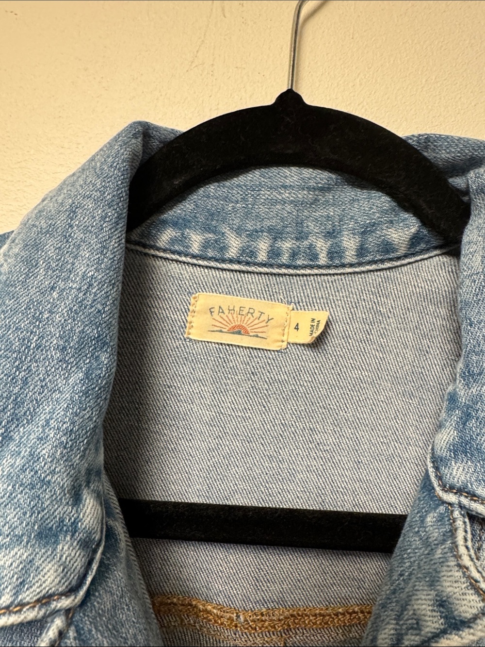 Faherty Denim Jumpsuit - Picture 2 of 5